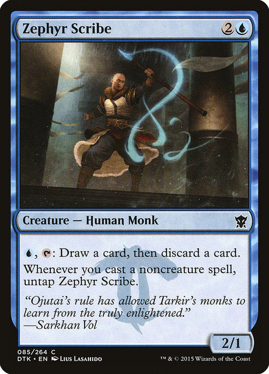 Zephyr Scribe [Dragons of Tarkir] [Foil]