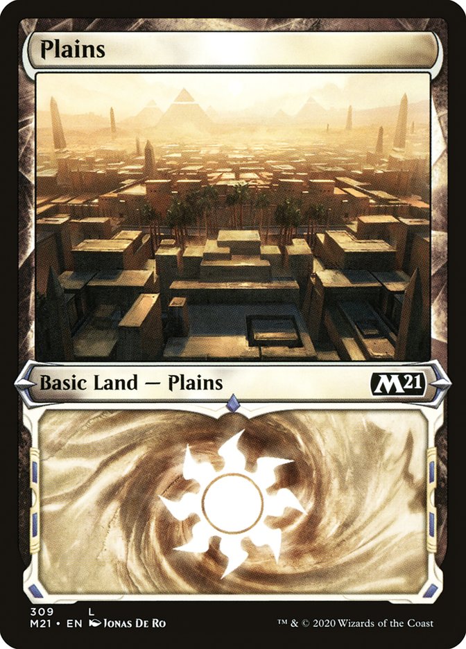 Plains (309) (Showcase) [Core Set 2021] [Foil]