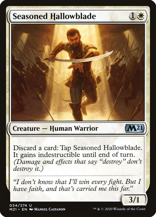 Seasoned Hallowblade [Core Set 2021] [Foil]