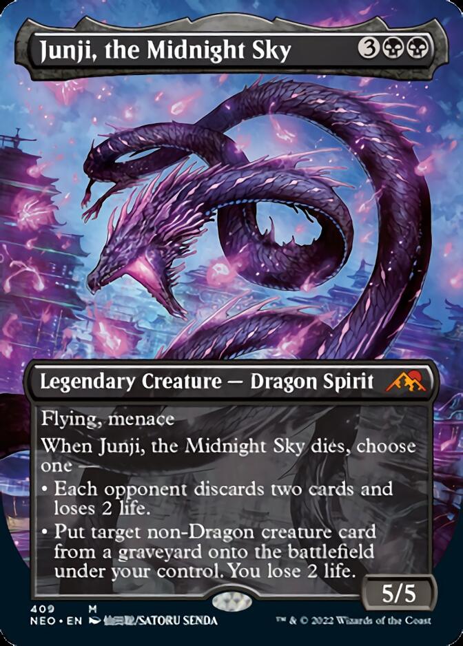 Junji, the Midnight Sky (Borderless Alternate Art) [Kamigawa: Neon Dynasty] [Foil]