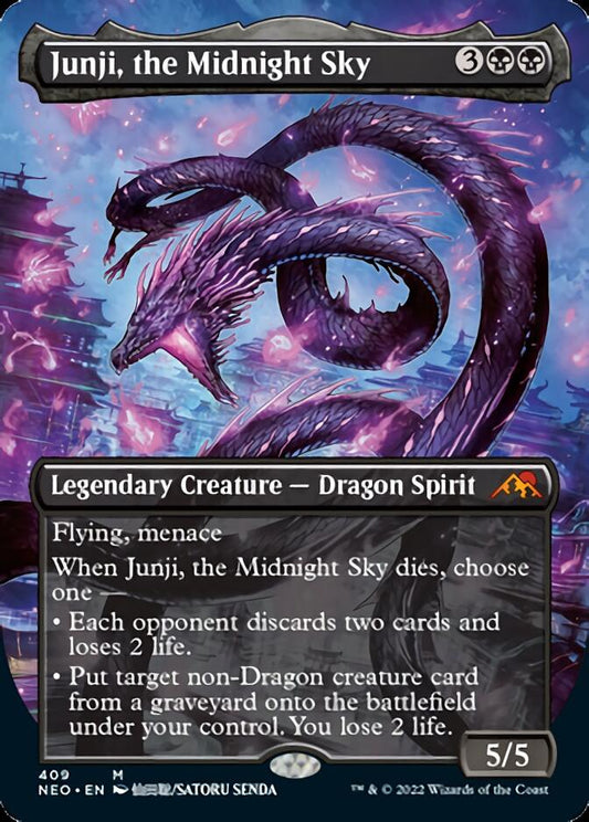 Junji, the Midnight Sky (Borderless Alternate Art) [Kamigawa: Neon Dynasty] [Foil]