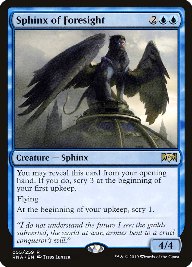 Sphinx of Foresight [Ravnica Allegiance] [Foil]