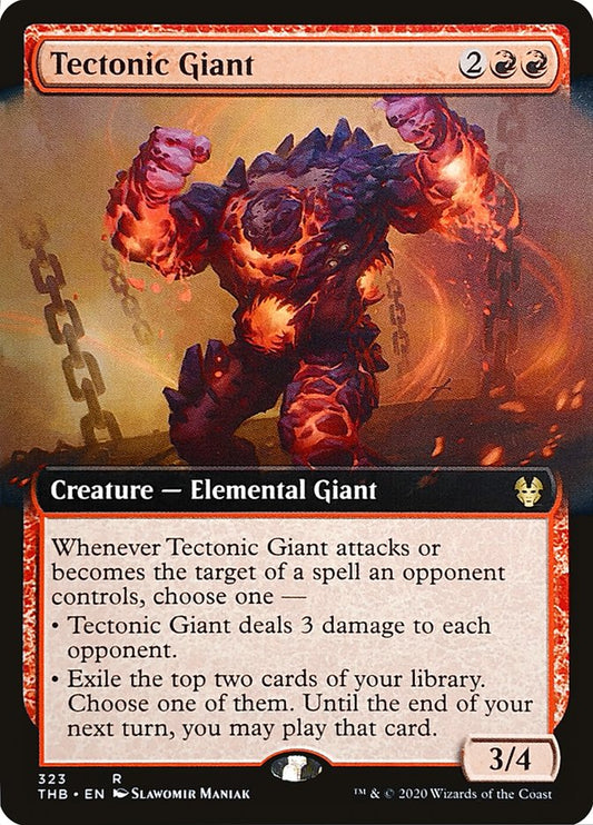 Tectonic Giant (Extended Art) [Theros Beyond Death] [Foil]
