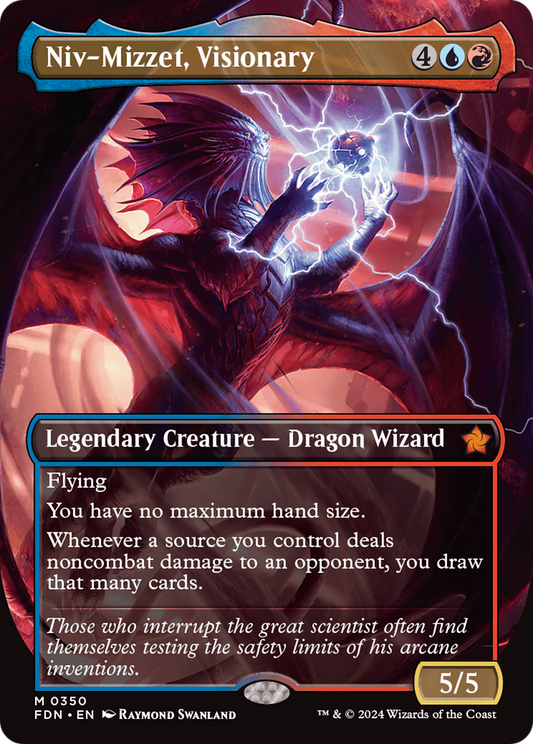 Niv-Mizzet, Visionary (Borderless) [Foundations] [Foil]