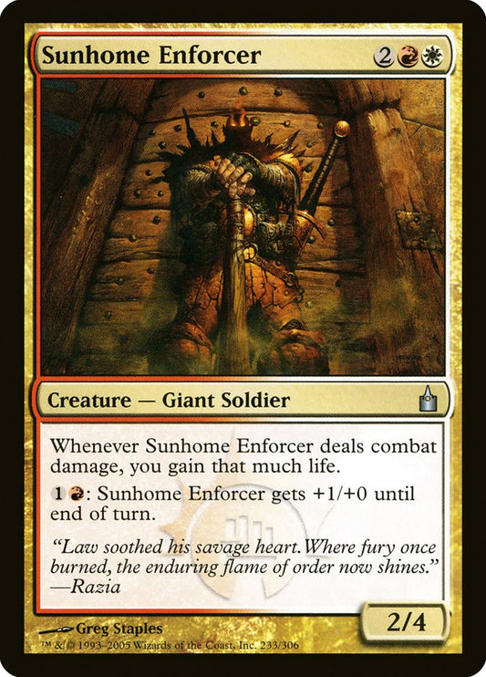 Sunhome Enforcer [Ravnica: City of Guilds] [Foil]