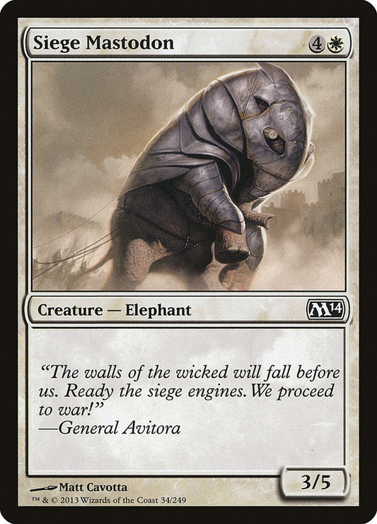 Siege Mastodon [Core Set 2014] [Foil]