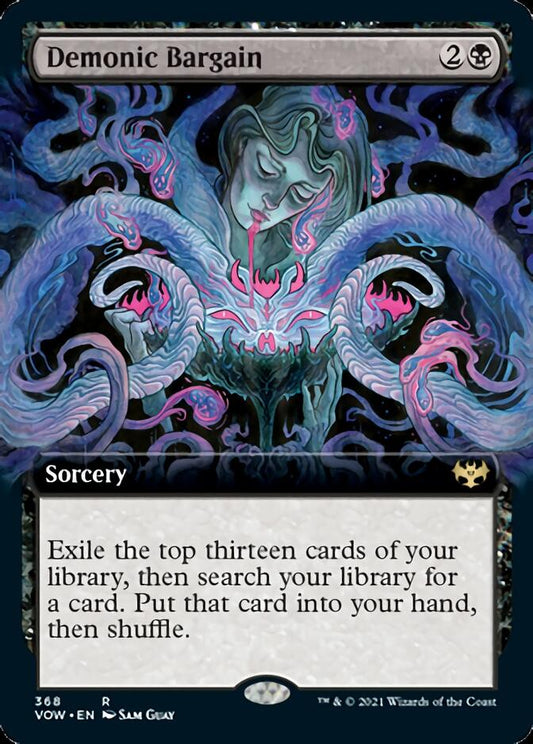 Demonic Bargain (Extended Art) [Innistrad: Crimson Vow] [Foil]