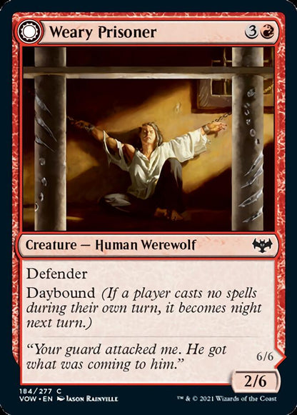 Weary Prisoner // Wrathful Jailbreaker [Innistrad: Crimson Vow] [Foil]