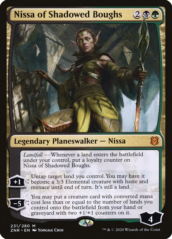 Nissa of Shadowed Boughs [Zendikar Rising] [Foil]