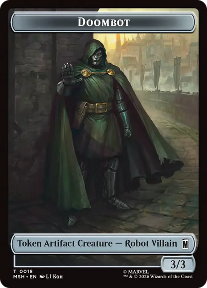 Merfolk // Doombot Double-Sided Token [Marvel Super Heroes]