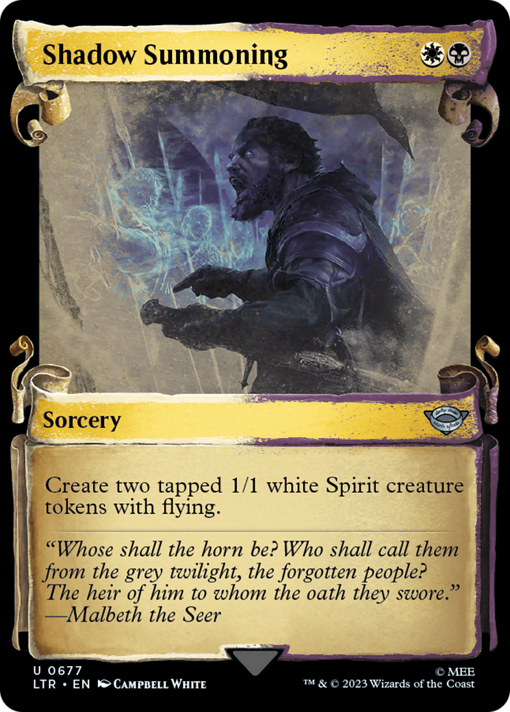 Shadow Summoning [The Lord of the Rings: Tales of Middle-Earth Showcase Scrolls] [Foil]