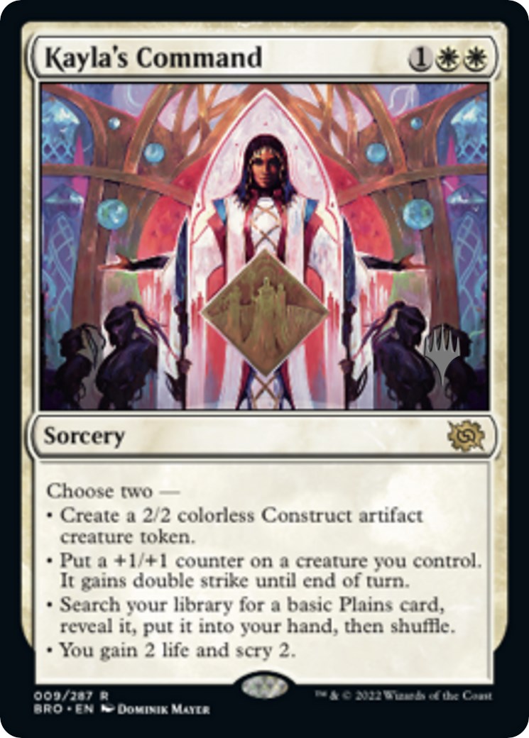 Kayla's Command (Promo Pack) [The Brothers' War Promos] [Foil]