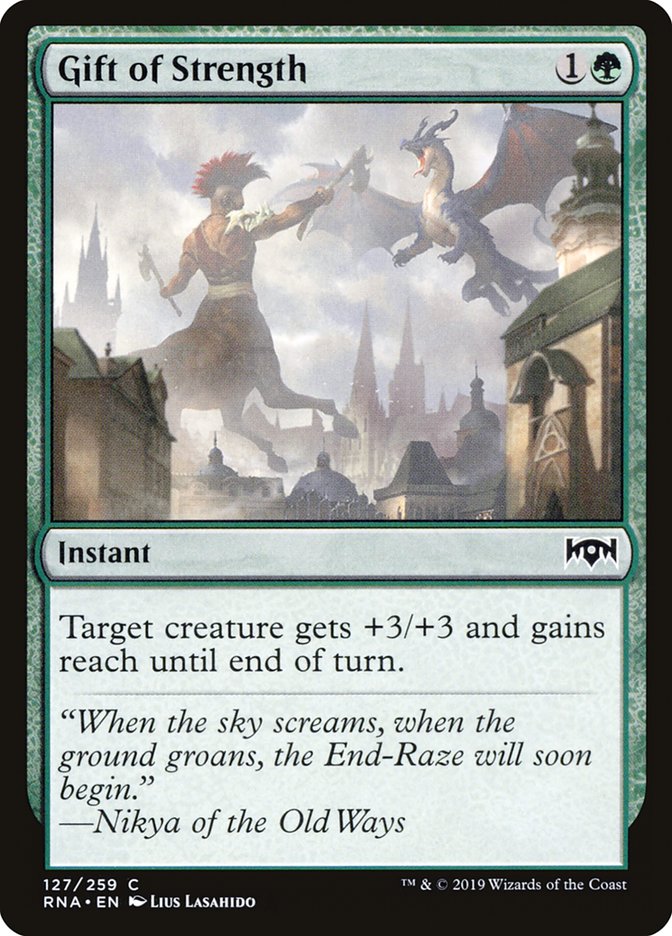 Gift of Strength [Ravnica Allegiance] [Foil]