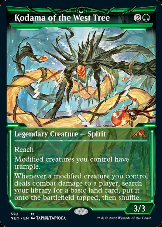 Kodama of the West Tree (Showcase Soft Glow) [Kamigawa: Neon Dynasty] [Foil]