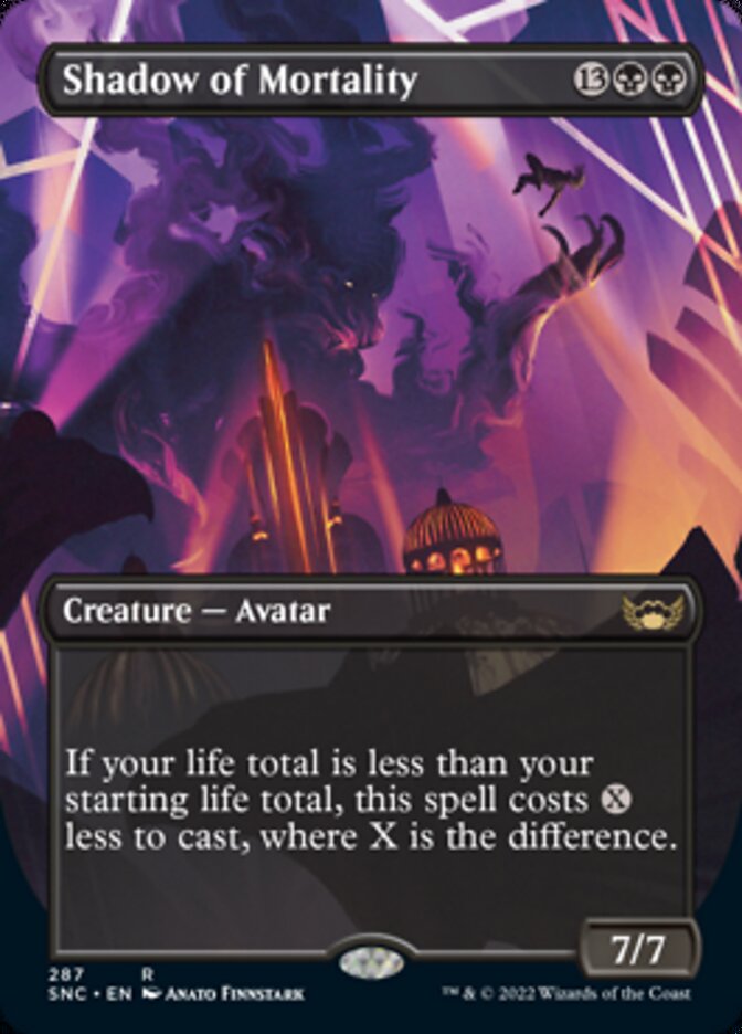Shadow of Mortality (Borderless Alternate Art) [Streets of New Capenna] [Foil]