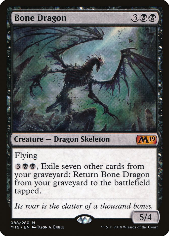 Bone Dragon [Core Set 2019] [Foil]