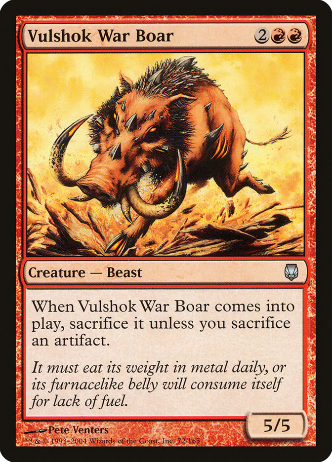 Vulshok War Boar [Darksteel] [Foil]