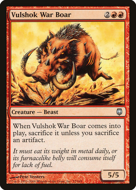 Vulshok War Boar [Darksteel] [Foil]