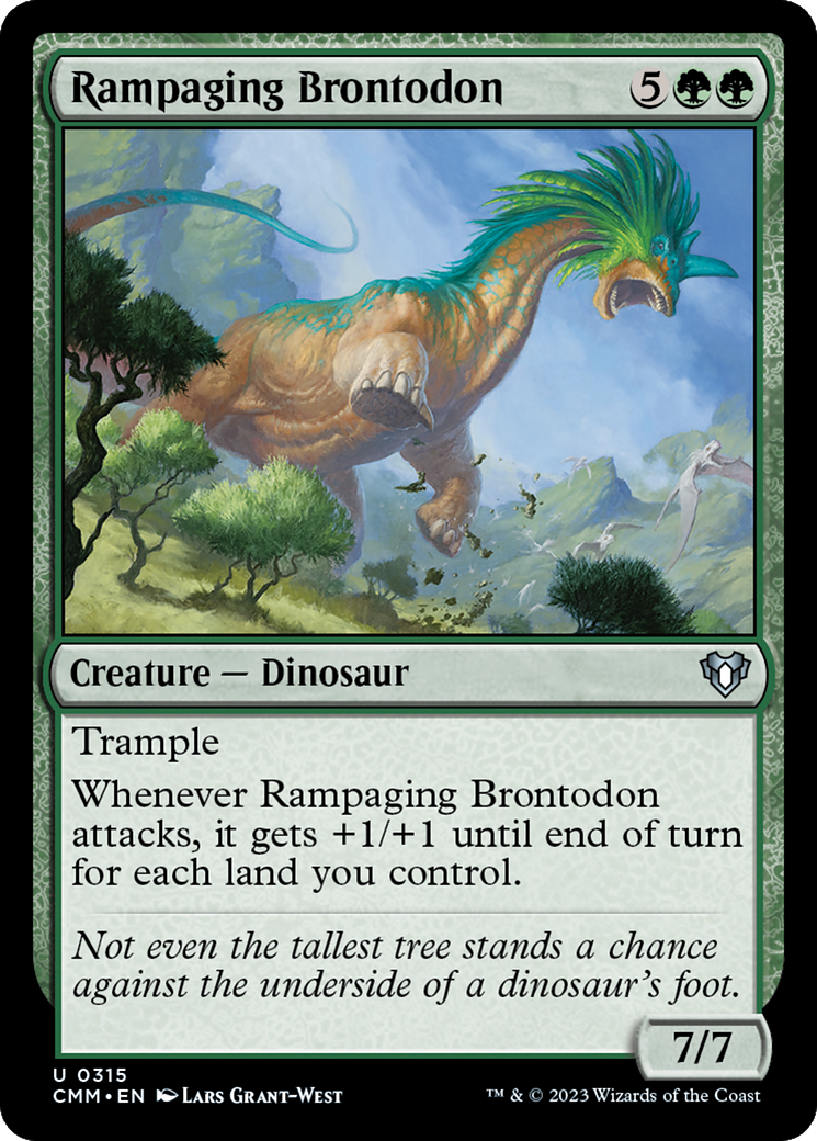 Rampaging Brontodon [Commander Masters] [Foil]