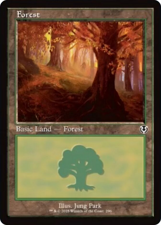 Forest (296) (Retro Frame) [Innistrad Remastered] [Foil]