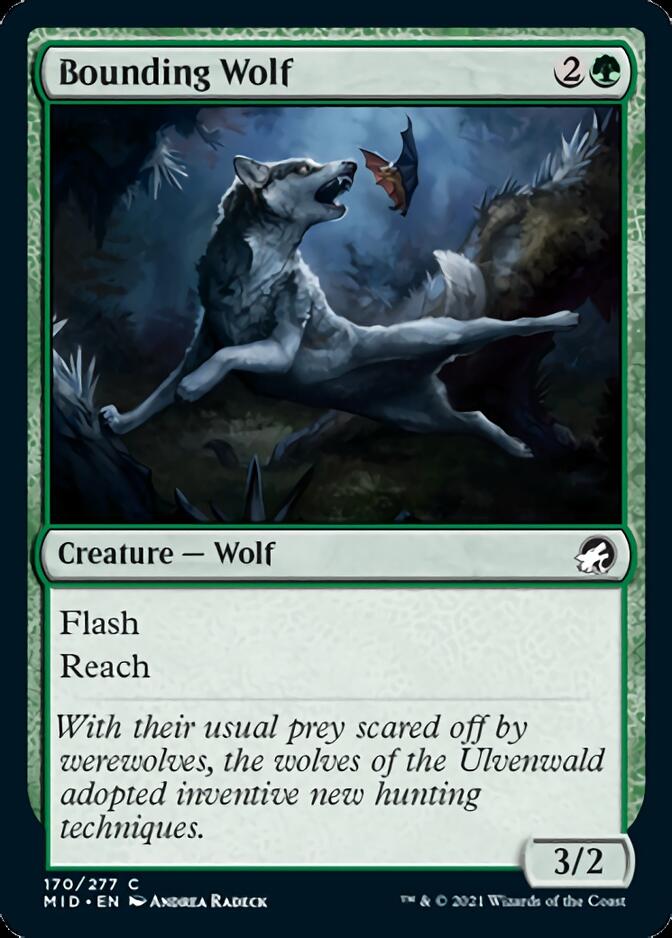Bounding Wolf [Innistrad: Midnight Hunt] [Foil]