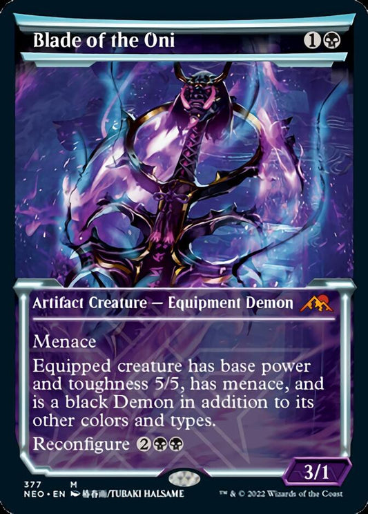 Blade of the Oni (Showcase Soft Glow) [Kamigawa: Neon Dynasty] [Foil]