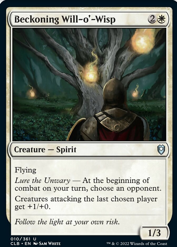 Beckoning Will-o'-Wisp [Commander Legends: Battle for Baldur's Gate] [Foil]