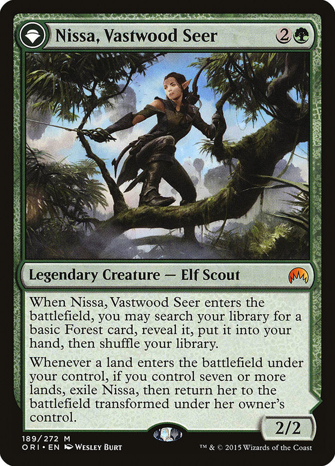 Nissa, Vastwood Seer // Nissa, Sage Animist [Magic Origins] [Foil]