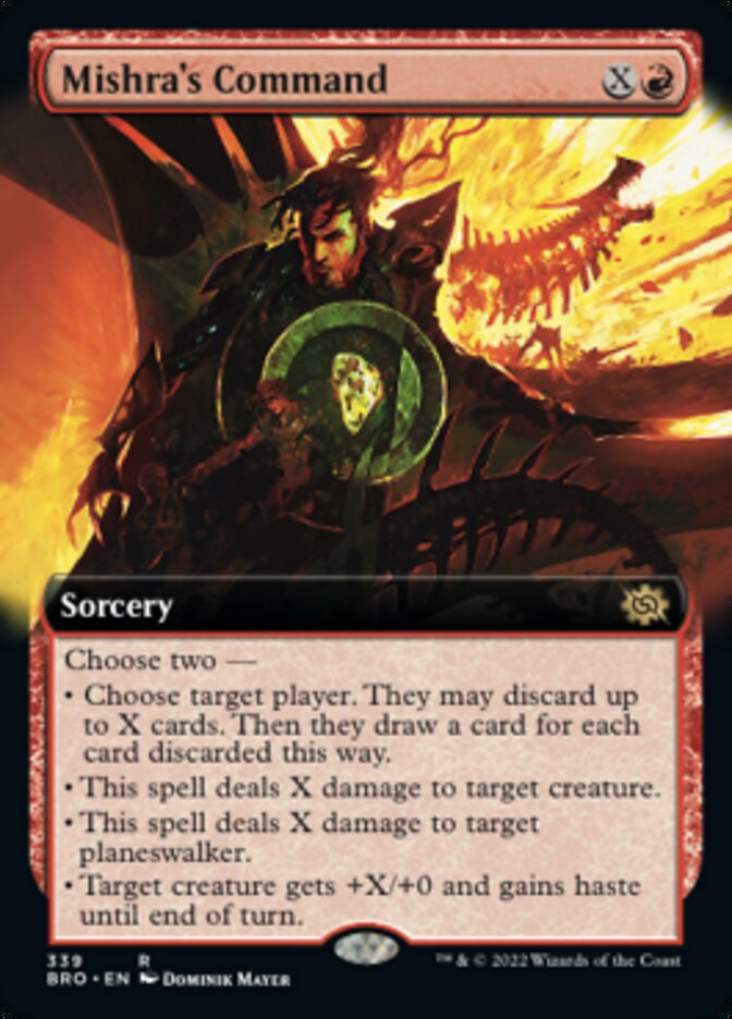 Mishra's Command (Extended Art) [The Brothers' War] [Foil]