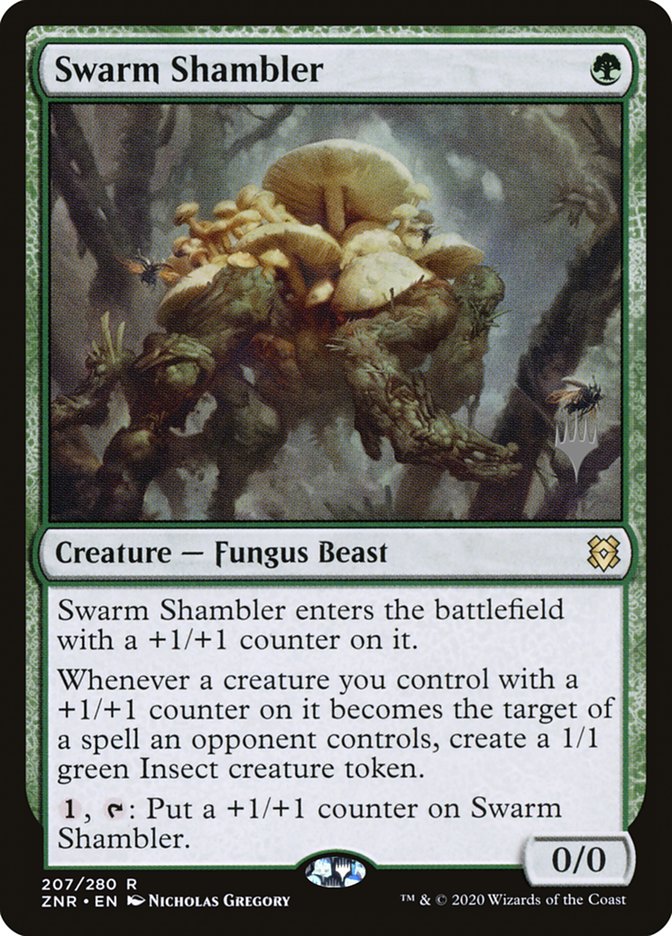 Swarm Shambler (Promo Pack) [Zendikar Rising Promos] [Foil]