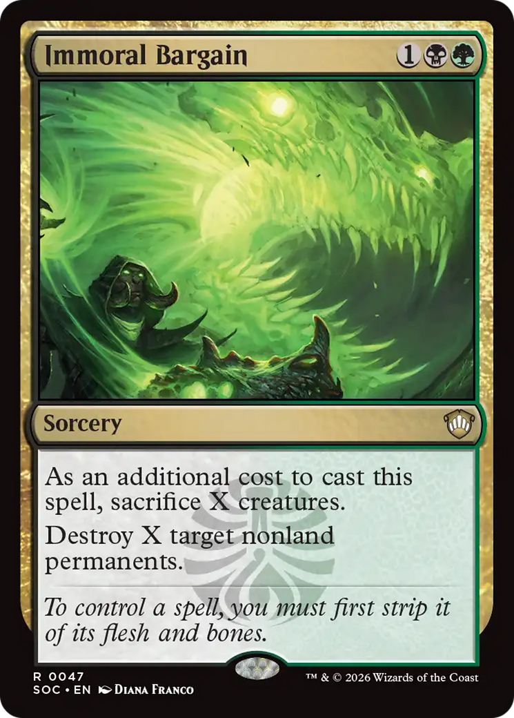 Immoral Bargain [Secrets of Strixhaven Commander] [Foil]