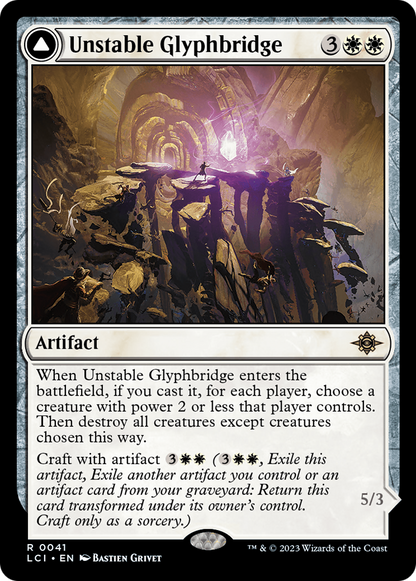 Unstable Glyphbridge // Sandswirl Wanderglyph [The Lost Caverns of Ixalan] [Foil]