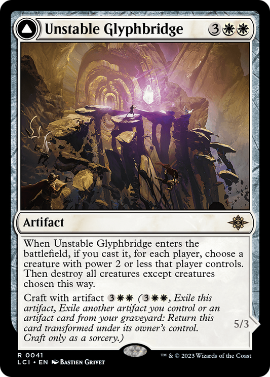 Unstable Glyphbridge // Sandswirl Wanderglyph [The Lost Caverns of Ixalan] [Foil]