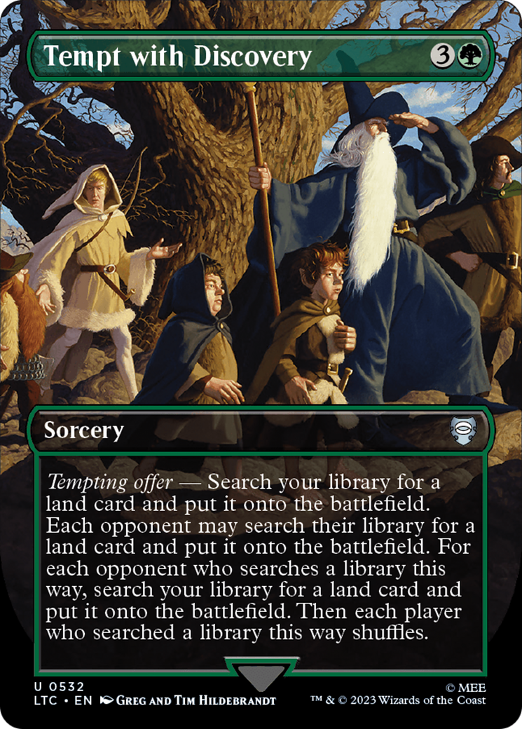 Tempt with Discovery (Borderless) [The Lord of the Rings: Tales of Middle-Earth Commander] [Foil]