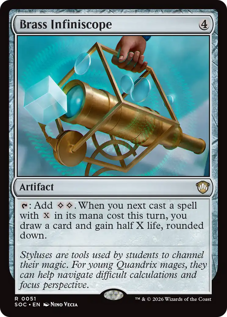 Brass Infiniscope [Secrets of Strixhaven Commander] [Foil]