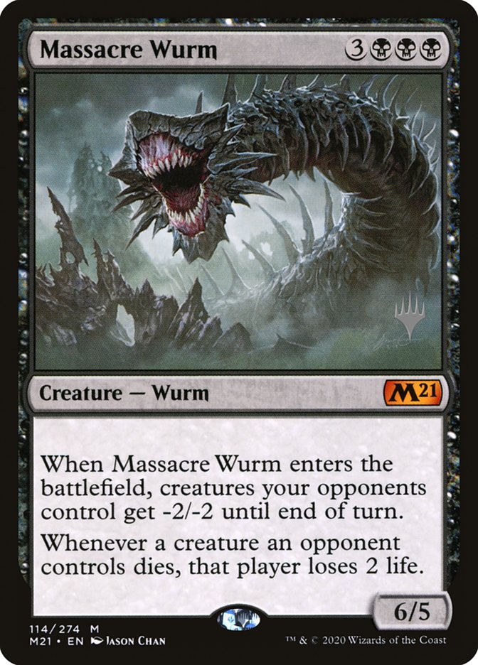 Massacre Wurm (Promo Pack) [Core Set 2021 Promos] [Foil]