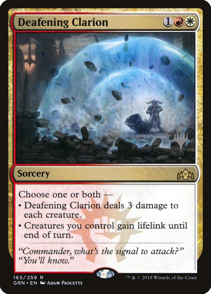 Deafening Clarion (Promo Pack) [Guilds of Ravnica Promos] [Foil]