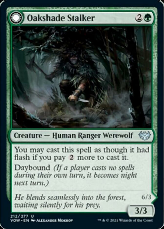 Oakshade Stalker // Moonlit Ambusher [Innistrad: Crimson Vow] [Foil]