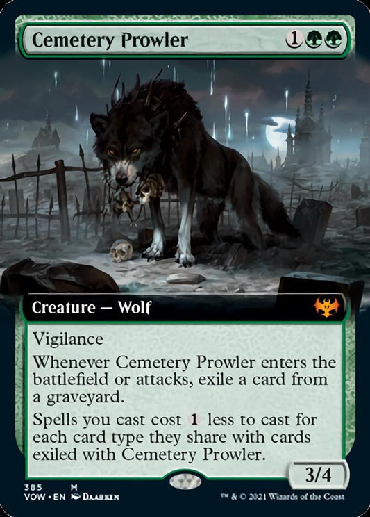 Cemetery Prowler (Extended Art) [Innistrad: Crimson Vow] [Foil]