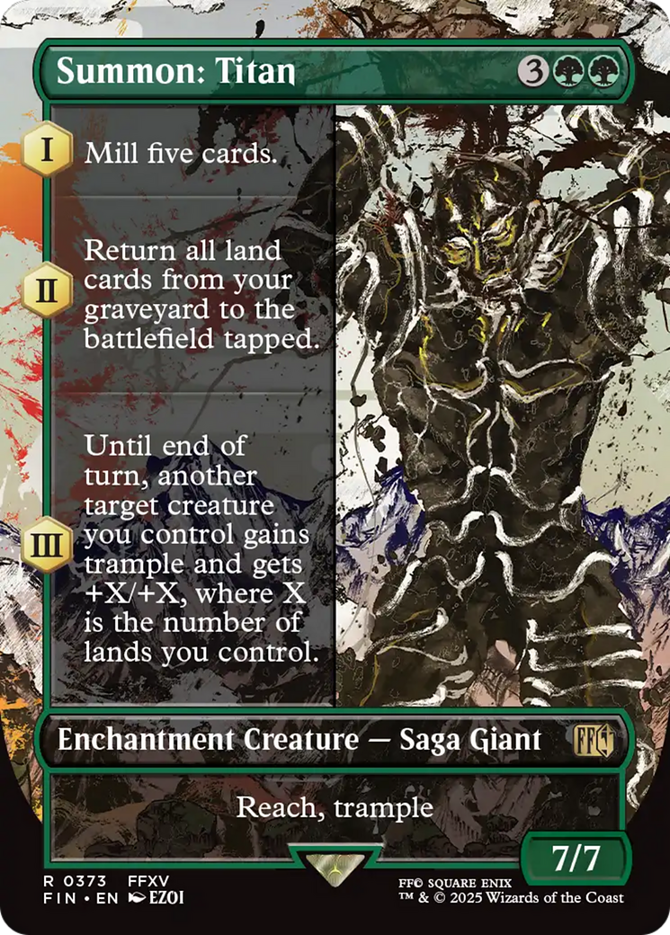 Summon: Titan (Borderless) [FINAL FANTASY] [Foil]