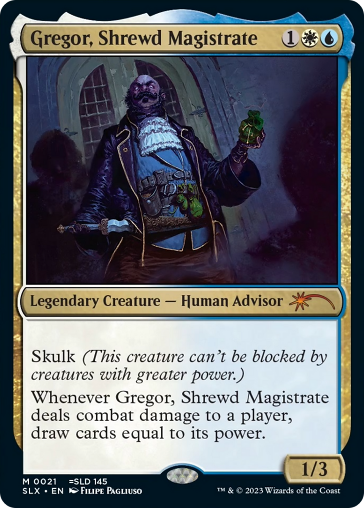 Gregor, Shrewd Magistrate [Secret Lair: Universes Within] [Foil]