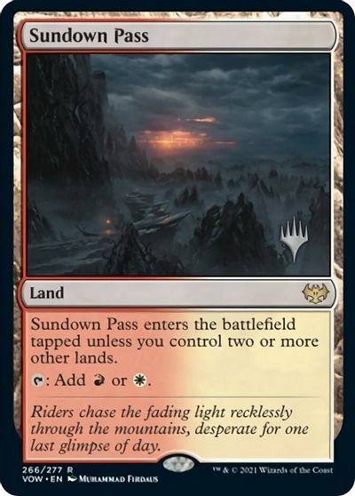 Sundown Pass (Promo Pack) [Innistrad: Crimson Vow Promos] [Foil]