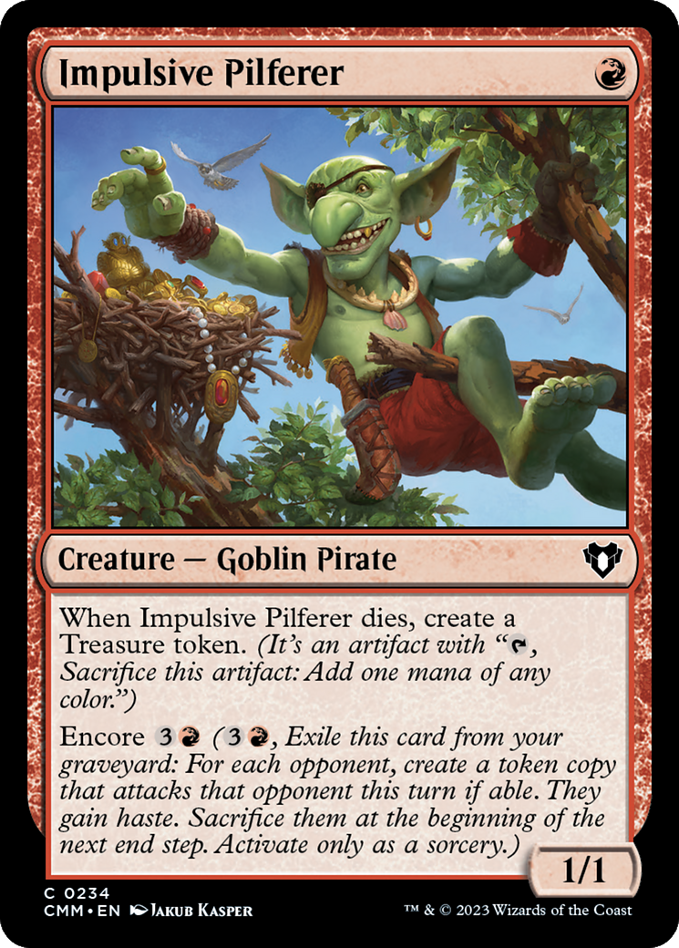 Impulsive Pilferer [Commander Masters] [Foil]