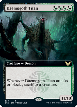 Daemogoth Titan (Extended Art) [Strixhaven: School of Mages] [Foil]