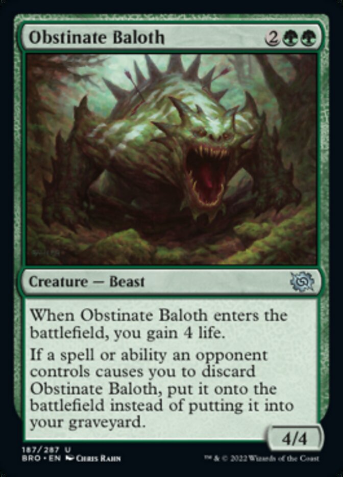 Obstinate Baloth [The Brothers' War] [Foil]