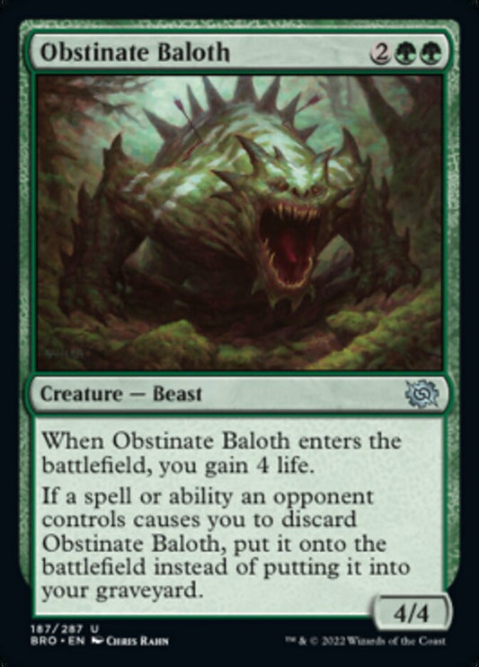 Obstinate Baloth [The Brothers' War] [Foil]