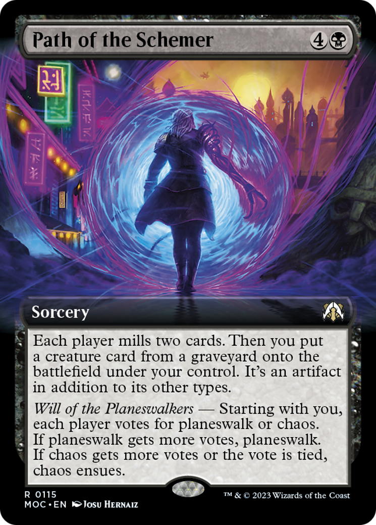 Path of the Schemer (Extended Art) [March of the Machine Commander] [Foil]