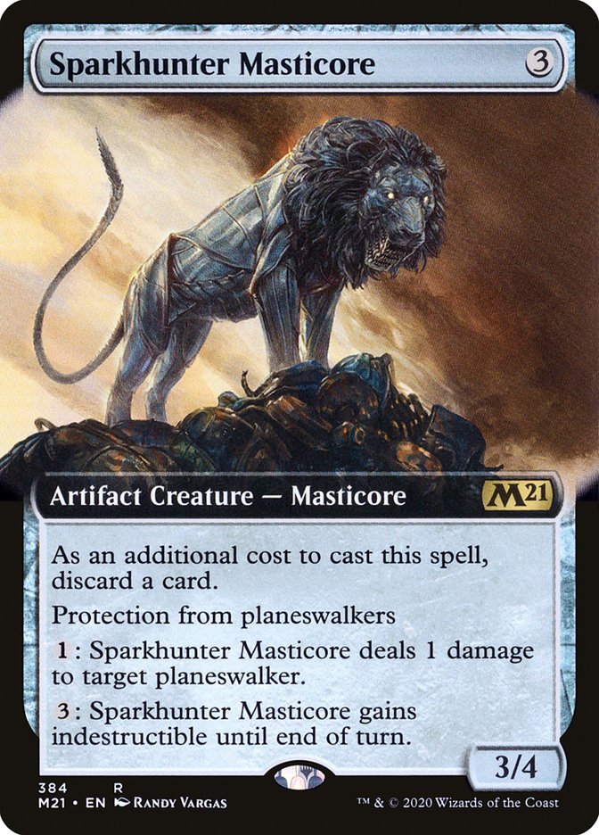 Sparkhunter Masticore (Extended Art) [Core Set 2021] [Foil]