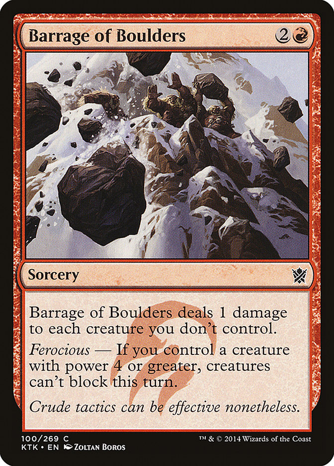 Barrage of Boulders [Khans of Tarkir] [Foil]