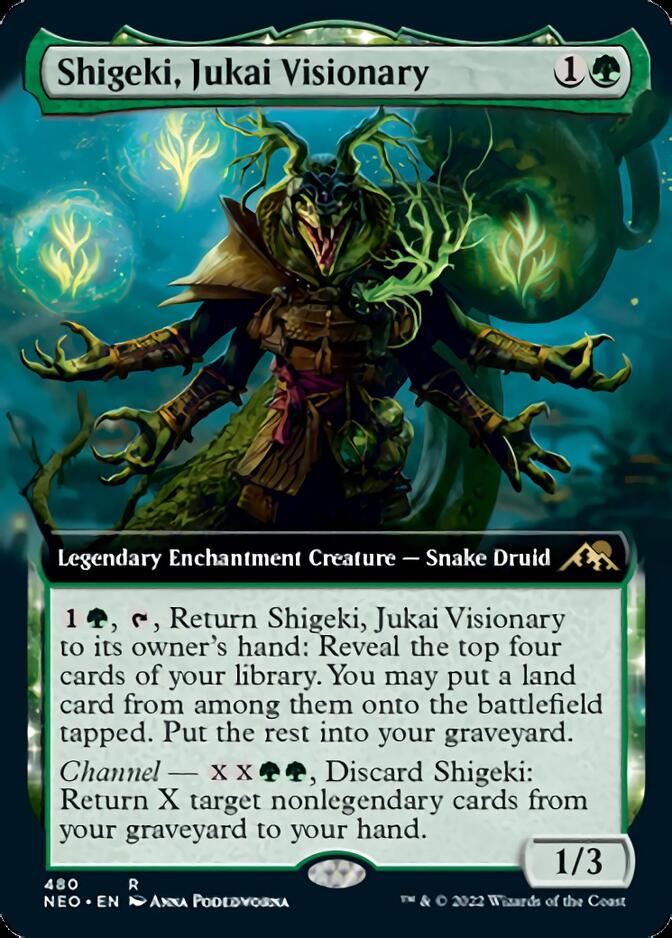 Shigeki, Jukai Visionary (Extended Art) [Kamigawa: Neon Dynasty] [Foil]